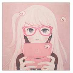 Gamegirl Girl Large Satin Scarf (square) by kaoruhasegawa