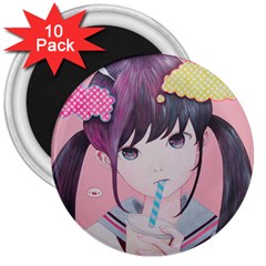 Sweet Boredom 3  Magnets (10 Pack)  by kaoruhasegawa