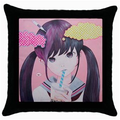 Sweet Boredom Throw Pillow Case (black) by kaoruhasegawa