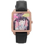 Sweet Boredom Rose Gold Leather Watch  Front