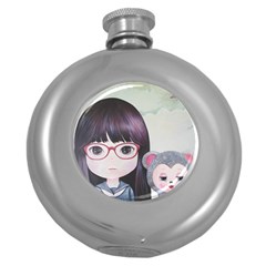 Close Encounter 4 Round Hip Flask (5 Oz) by kaoruhasegawa