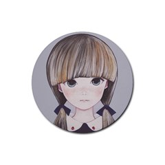 Strawberry Things  Rubber Round Coaster (4 Pack)  by kaoruhasegawa