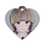 Strawberry Things  Dog Tag Heart (Two Sides) Front