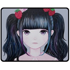 Nakayoshi Strawberry Fleece Blanket (medium) 