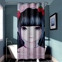 Nakayoshi Strawberry Shower Curtain 36  X 72  (stall)  by kaoruhasegawa