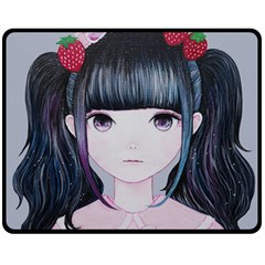 Nakayoshi Strawberry Double Sided Fleece Blanket (medium) 