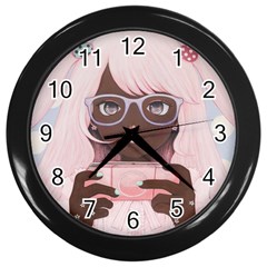 Gamergirl 3 Wall Clocks (black) by kaoruhasegawa