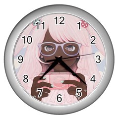 Gamergirl 3 Wall Clocks (silver)  by kaoruhasegawa