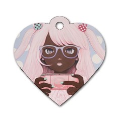 Gamergirl 3 Dog Tag Heart (one Side)