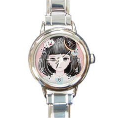 Maybe March<3 Round Italian Charm Watch by kaoruhasegawa