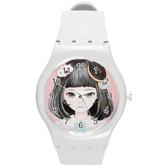 Maybe March<3 Round Plastic Sport Watch (m)