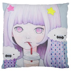 My Little Cloud 2 Large Cushion Case (one Side) by kaoruhasegawa