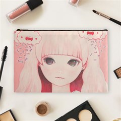 Spring Rain? Cosmetic Bag (large)  by kaoruhasegawa