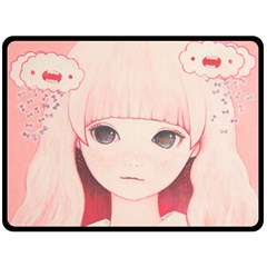 Spring Rain? Fleece Blanket (large) 