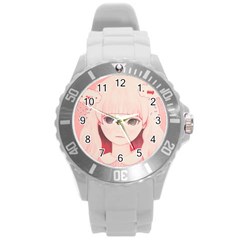 Spring Rain? Round Plastic Sport Watch (l) by kaoruhasegawa