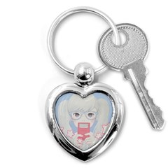 Gamegirl Girl Play With Star Key Chains (heart)  by kaoruhasegawa