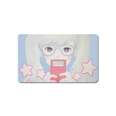 Gamegirl Girl Play With Star Magnet (name Card) by kaoruhasegawa