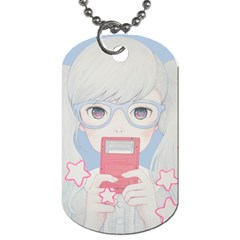 Gamegirl Girl Play With Star Dog Tag (two Sides)