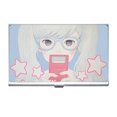 Gamegirl Girl Play With Star Business Card Holders by kaoruhasegawa