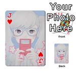 Gamegirl Girl Play with star Playing Cards 54 Designs  Front - HeartJ