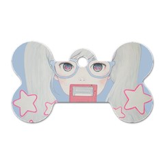 Gamegirl Girl Play With Star Dog Tag Bone (one Side)