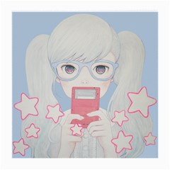 Gamegirl Girl Play With Star Medium Glasses Cloth (2-side) by kaoruhasegawa