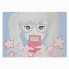 Gamegirl Girl Play With Star Large Glasses Cloth by kaoruhasegawa