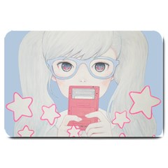 Gamegirl Girl Play With Star Large Doormat 