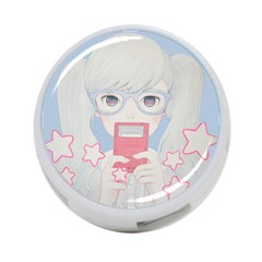 Gamegirl Girl Play With Star 4-port Usb Hub (one Side) by kaoruhasegawa