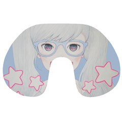 Gamegirl Girl Play With Star Travel Neck Pillows by kaoruhasegawa