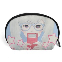 Gamegirl Girl Play With Star Accessory Pouches (large)  by kaoruhasegawa