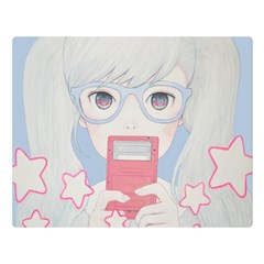 Gamegirl Girl Play With Star Double Sided Flano Blanket (large)  by kaoruhasegawa