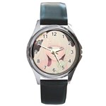 Soy sauce Uchuuw Round Metal Watch Front