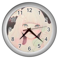 Soy Sauce Uchuuw Wall Clocks (silver)  by kaoruhasegawa