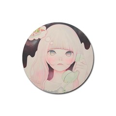 Soy Sauce Uchuuw Rubber Round Coaster (4 Pack)  by kaoruhasegawa