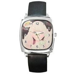 Soy Sauce Uchuuw Square Metal Watch by kaoruhasegawa