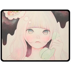 Soy Sauce Uchuuw Double Sided Fleece Blanket (large)  by kaoruhasegawa