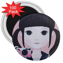 Smile Camare 3  Magnets (100 Pack) by kaoruhasegawa