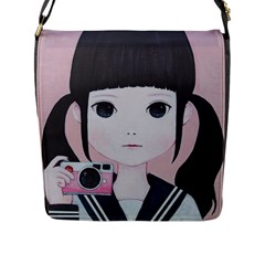 Smile Camare Flap Messenger Bag (l)  by kaoruhasegawa