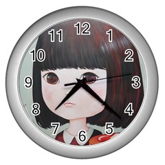 Maplesyrupsyndrome4 0 Wall Clocks (silver)  by kaoruhasegawa