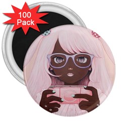 Gamergirl 3 P 3  Magnets (100 Pack) by kaoruhasegawa