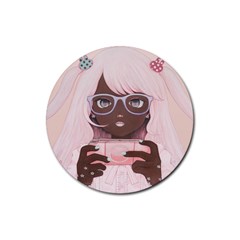 Gamergirl 3 P Rubber Coaster (round) 