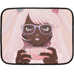 Gamergirl 3 P Double Sided Fleece Blanket (mini)  by kaoruhasegawa