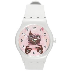 Gamergirl 3 P Round Plastic Sport Watch (m) by kaoruhasegawa