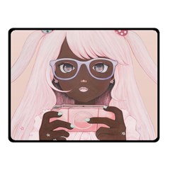 Gamergirl 3 P Double Sided Fleece Blanket (small)  by kaoruhasegawa