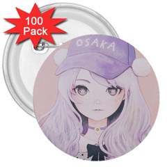 Ricehime 3  Buttons (100 Pack) 