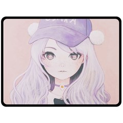 Ricehime Fleece Blanket (large) 