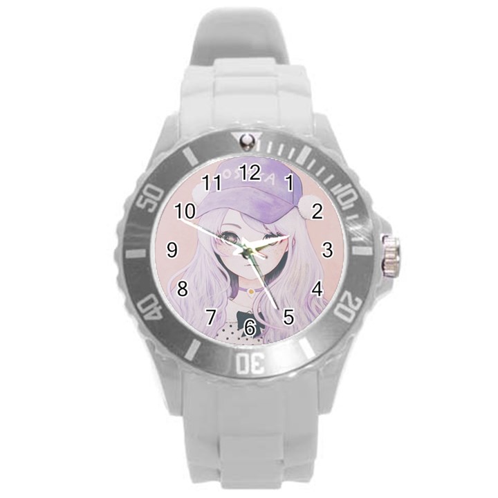 Ricehime Round Plastic Sport Watch (L)