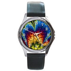 Amazing Special Fractal 25a Round Metal Watch by Fractalworld