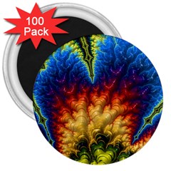 Amazing Special Fractal 25a 3  Magnets (100 Pack)